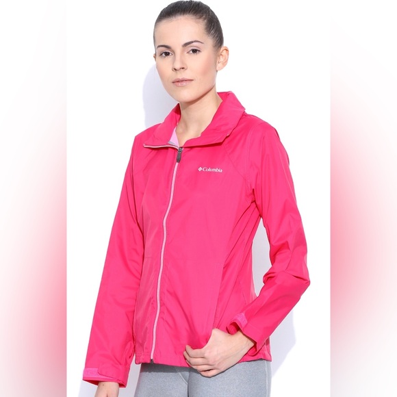 Columbia Womens Small Pink Switchback Waterproof Hooded Rain Jacket Packable - Picture 3 of 16